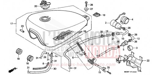 SERBATOIO CARBURANTE (1) VT600CV di 1997